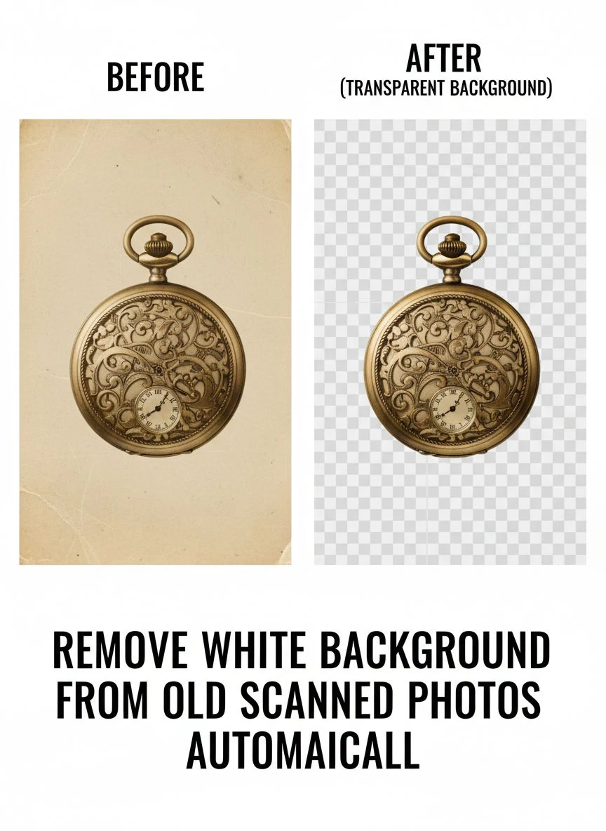 remove white background from old scanned photos automatically - Professional Guide